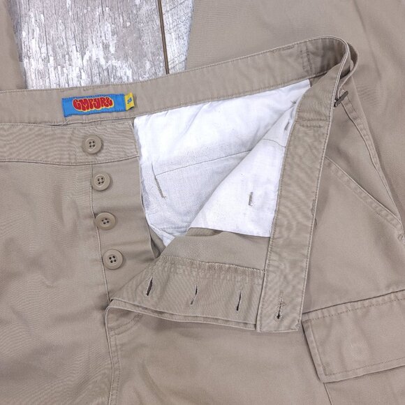 Empyre Cargo Pants Mens 38x30 Brown Relaxed Losee Wide Leg Canvas Mid Rise Y2K - Picture 7 of 9